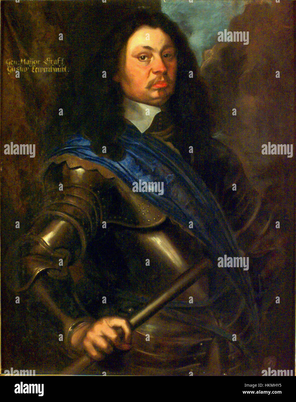 Le portrait de Gustaf Adolf Lewenhaupt de 1650 représente le noble suédois dans sa tenue militaire. Figure éminente de l’armée suédoise au XVIIe siècle, Lewenhaupt est une représentation de l’aristocratie suédoise et de la direction militaire de l’époque. La peinture met en valeur le style militaire et le statut de la noblesse suédoise pendant cette période. Banque D'Images