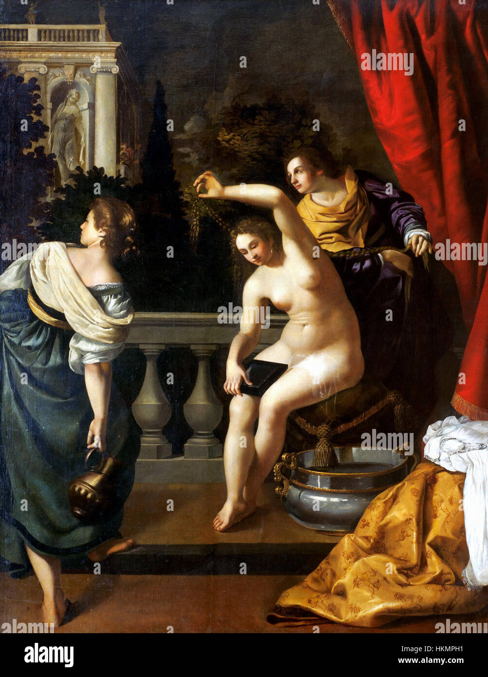 Artemisia Gentileschi - Nature morte à la baignoire (ca. 1640-1645) Banque D'Images