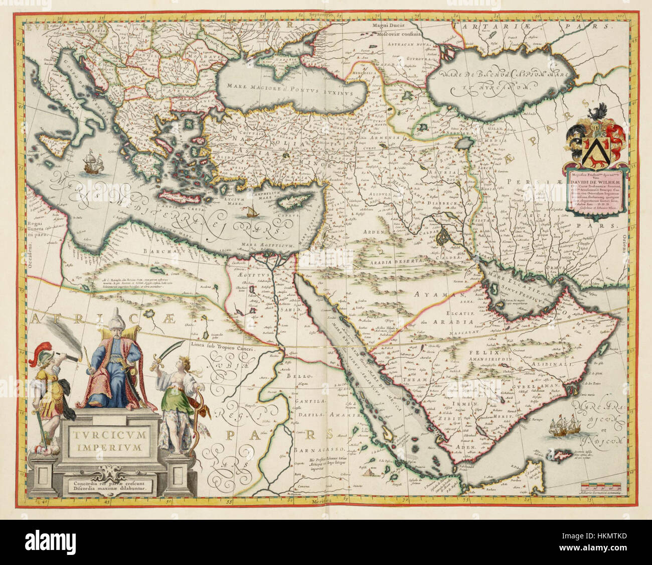 Cette carte du XIXe siècle de l'Empire turc offre une vue détaillée des frontières politiques, des dotations militaires et des territoires régionaux au sommet du pouvoir ottoman. Il reflète l’influence de l’empire sur l’Europe du Sud-est, l’Asie occidentale et l’Afrique du Nord au cours de la période. Banque D'Images