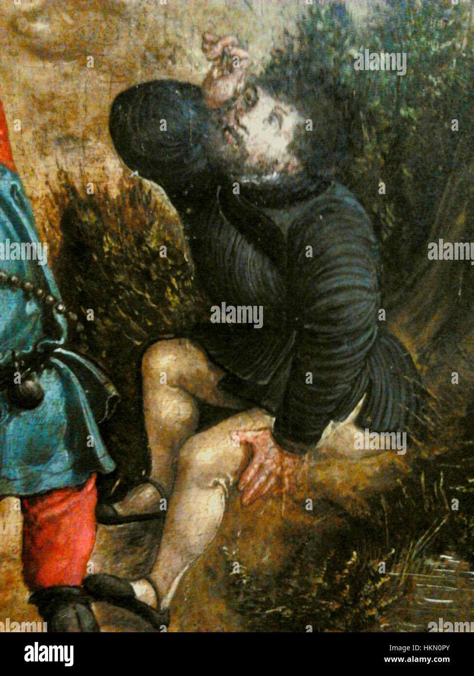 Ce détail de la « bataille d'Orsha » par Krell représente un moment de la bataille historique menée entre la Pologne et le Grand-Duché de Lituanie contre les forces moscovite en 1514. La peinture capte l'intensité du conflit. Banque D'Images