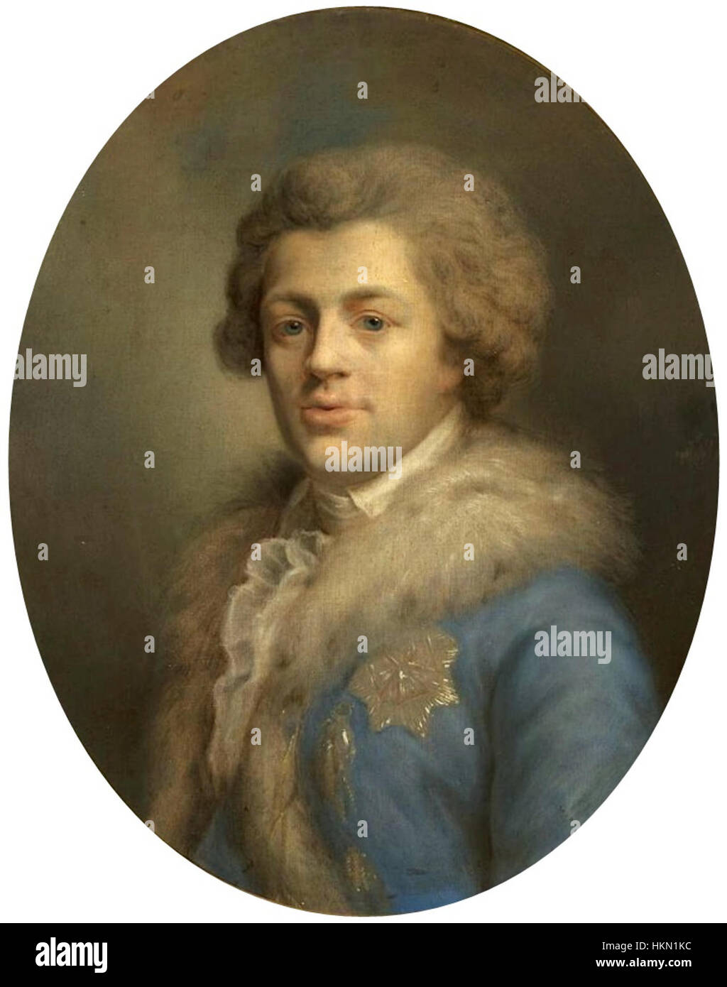 Le portrait d'Ignacy Potocki par Kucharsky est une œuvre importante du XVIIIe siècle, représentant l'aristocrate et homme d'État polonais. Il met en évidence la mode détaillée de l'époque, ainsi que le style de vie aristocratique pendant le Commonwealth polono-lituanien. Banque D'Images