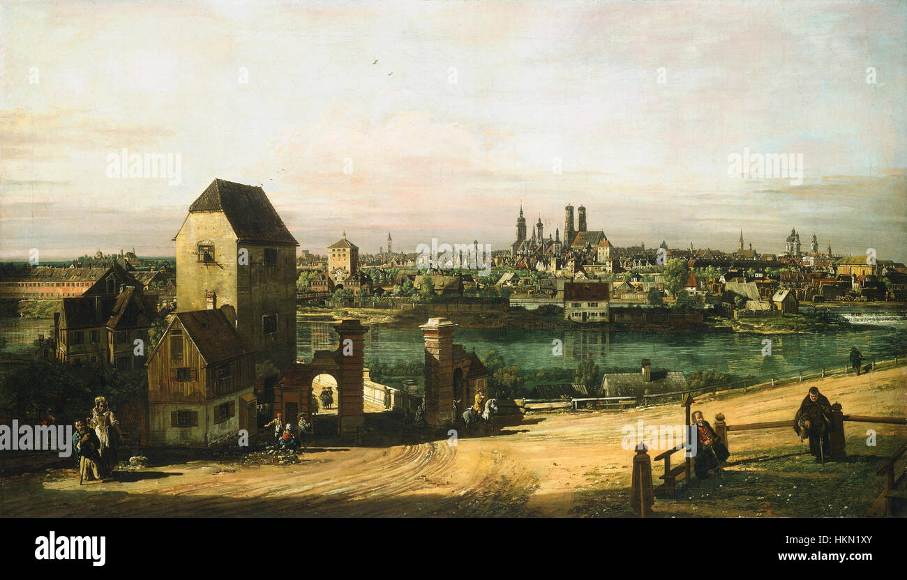 Bernardo Bellotto, Canaletto il - Vista di Monaco di Baviera Banque D'Images