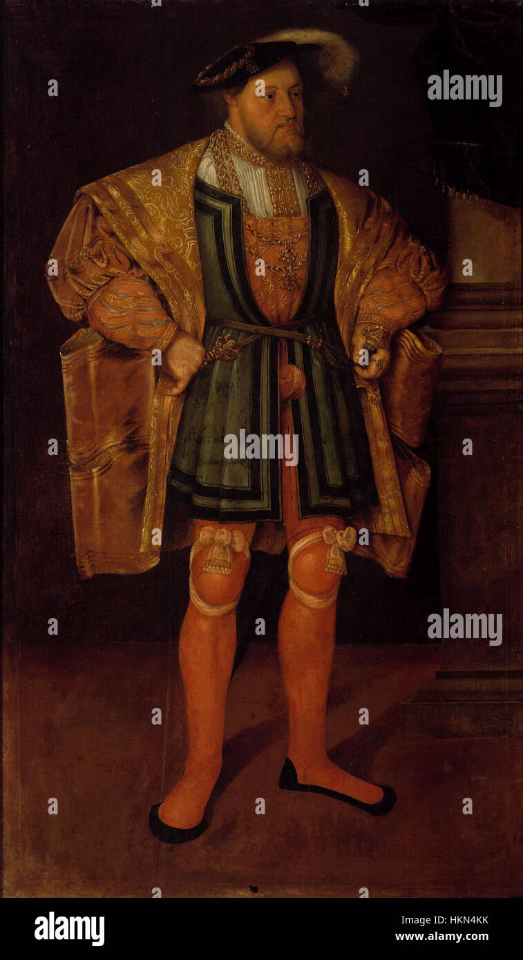 Une copie du portrait d'Ottheinrich, duc de Pfalz-Neubourg, peint par Barthel Beham. La pièce capture l'apparence royale du duc, mettant en vedette des portraits allemands du XVIe siècle avec une attention particulière à la précision historique. Banque D'Images