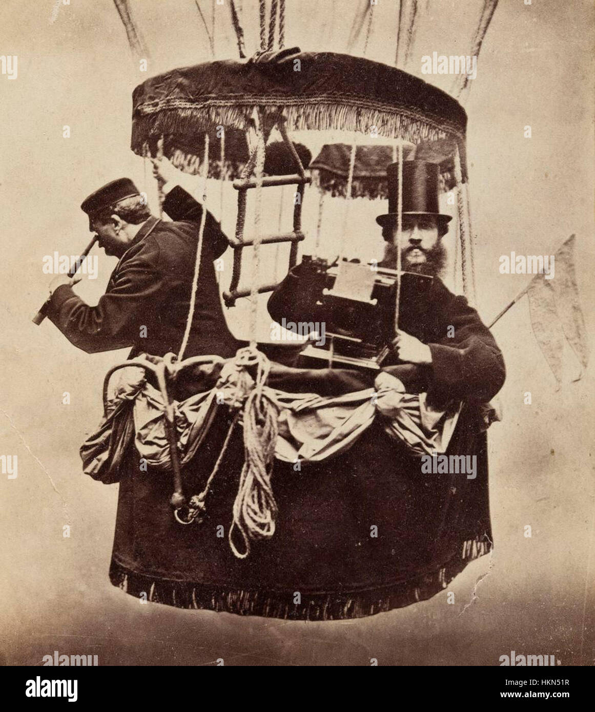Brandel Autoportrait en ballon gondola Banque D'Images