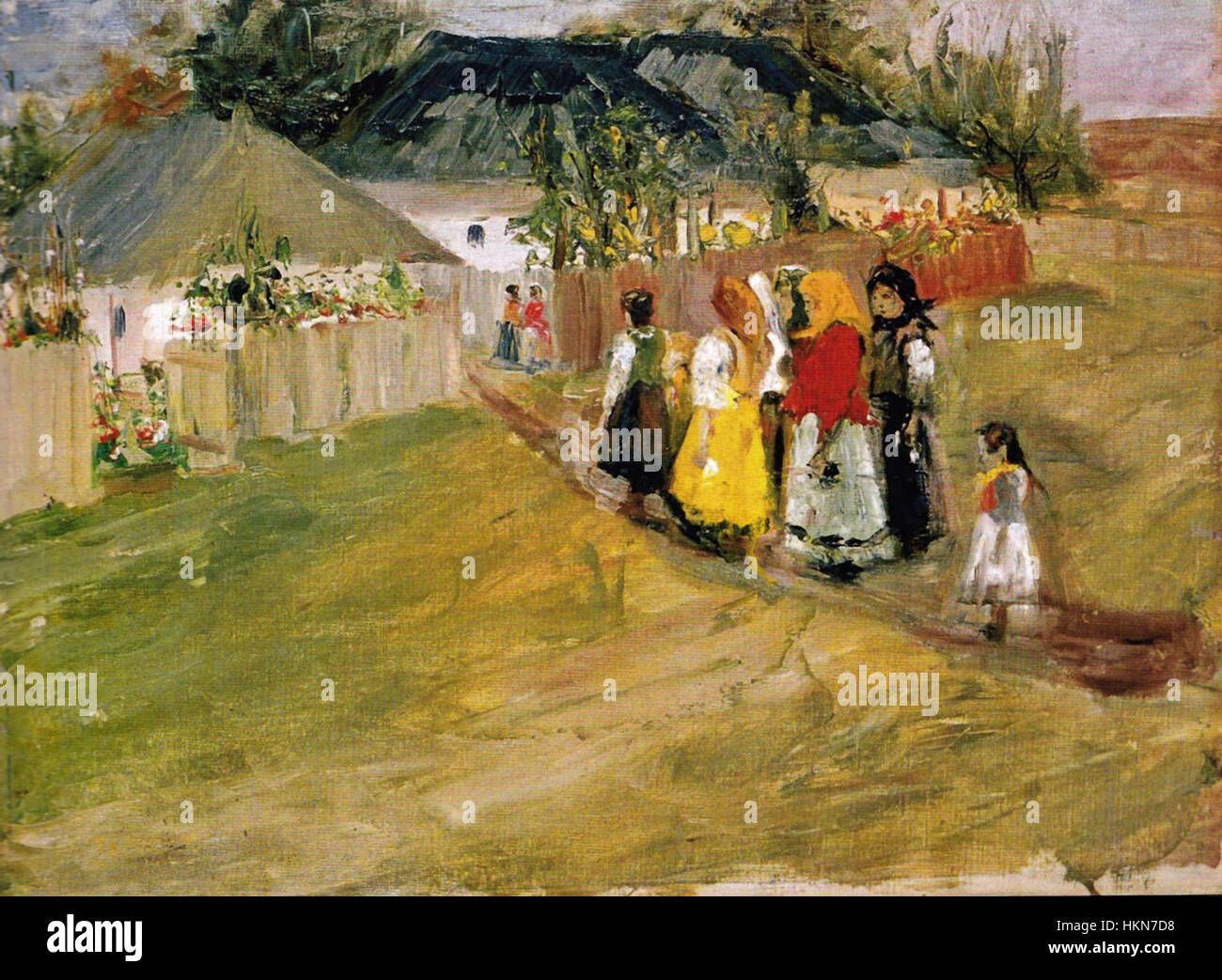 'La Sarbi' d'Apcar Baltazar dépeint la fusion de thèmes culturels et historiques à travers une peinture à l'huile. L’œuvre reflète le style unique de l’artiste en capturant des moments historiques importants, mêlant réalisme et interprétation artistique. Banque D'Images