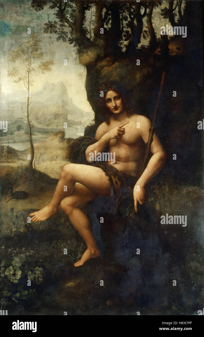 Le tableau 'Bacchus' dépeint le Dieu romain du vin dans une pose expressive et dynamique. L’utilisation de couleurs riches et de détails donne vie à la figure mythique, soulignant le rôle de Bacchus dans la mythologie antique et son lien avec l’indulgence et la célébration. Banque D'Images