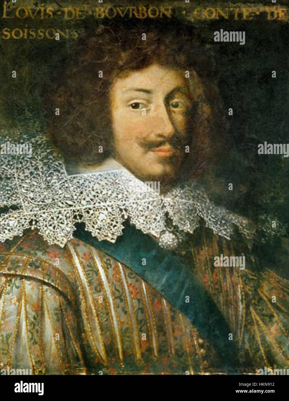 Portrait anonyme de Louis de Bourbon, comte de Soissons le port de la ceinture de l'ordre de l'Esprit Saint Banque D'Images