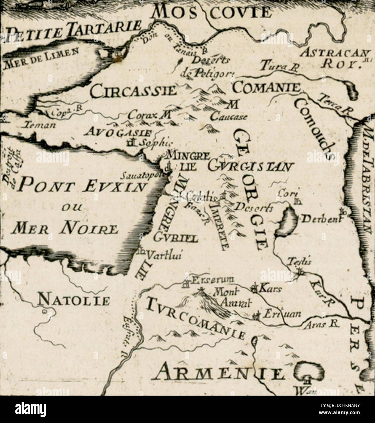 La carte de l'Arménie de 1683 d'Alain Manesson Mallet offre une vue historique de la région. La carte présente des informations géographiques détaillées et des embellissements artistiques, reflétant la cartographie du XVIIe siècle. Banque D'Images La carte de l'Arménie de 1683 d'Alain Manesson Mallet offre une vue historique de la région. La carte présente des informations géographiques détaillées et des embellissements artistiques, reflétant la cartographie du XVIIe siècle. Banque D'Images