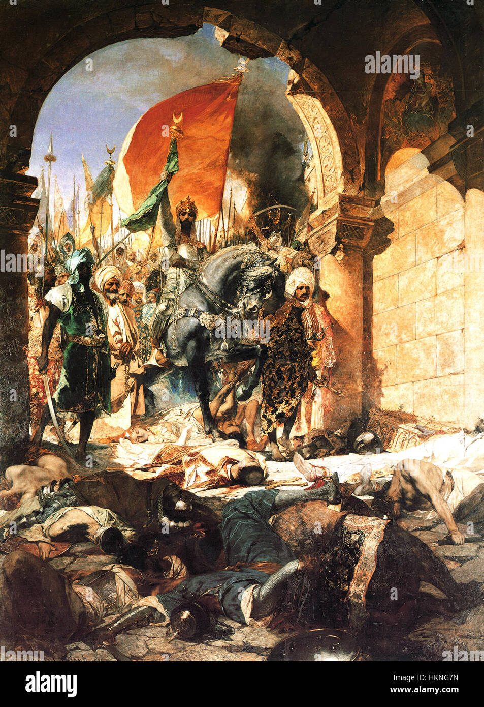 Benjamin-Constant-l'entrée de Mahomet II à Constantinople-1876 Banque D'Images