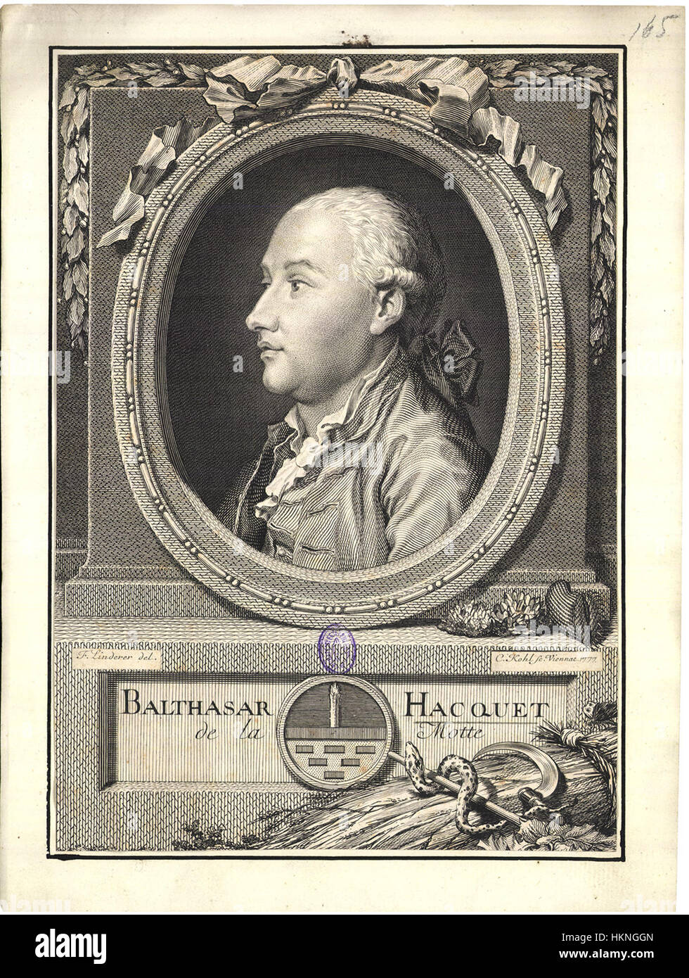 Balthasar Hacquet - Linderer, Kohl (1777) - gravure sur cuivre Banque D'Images