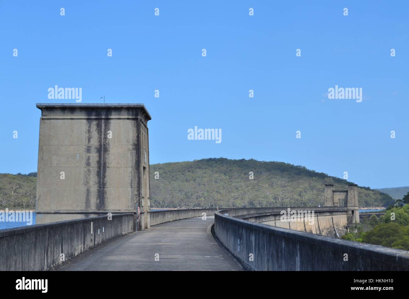 Panneaux mur de barrage en grès Banque D'Images