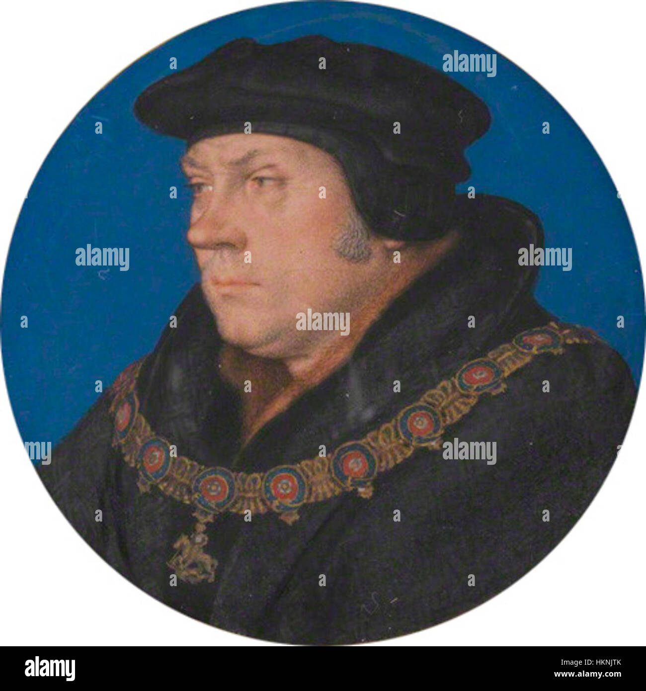 Portrait de Thomas Cromwell, le port miniature porte-jarretelles, collier d'après Hans Holbein le Jeune Banque D'Images