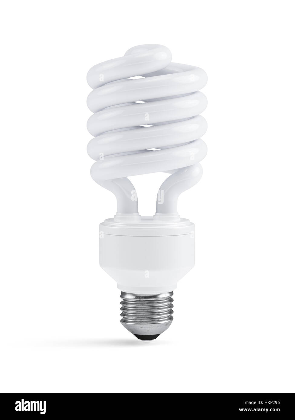 Ampoule fluorescente isolé sur fond blanc. Le rendu 3d illustration Banque D'Images