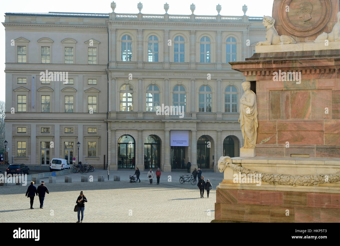 Le 'Palais Barberini' et 'Obélisque Alter Markt' exposition du Musée à Potsdam Banque D'Images