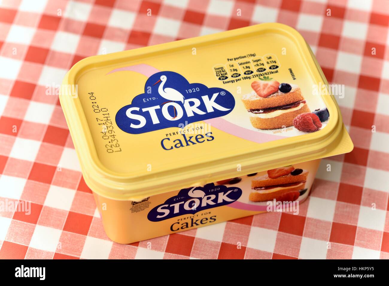 La margarine Stork parfait pour les gâteaux. Banque D'Images