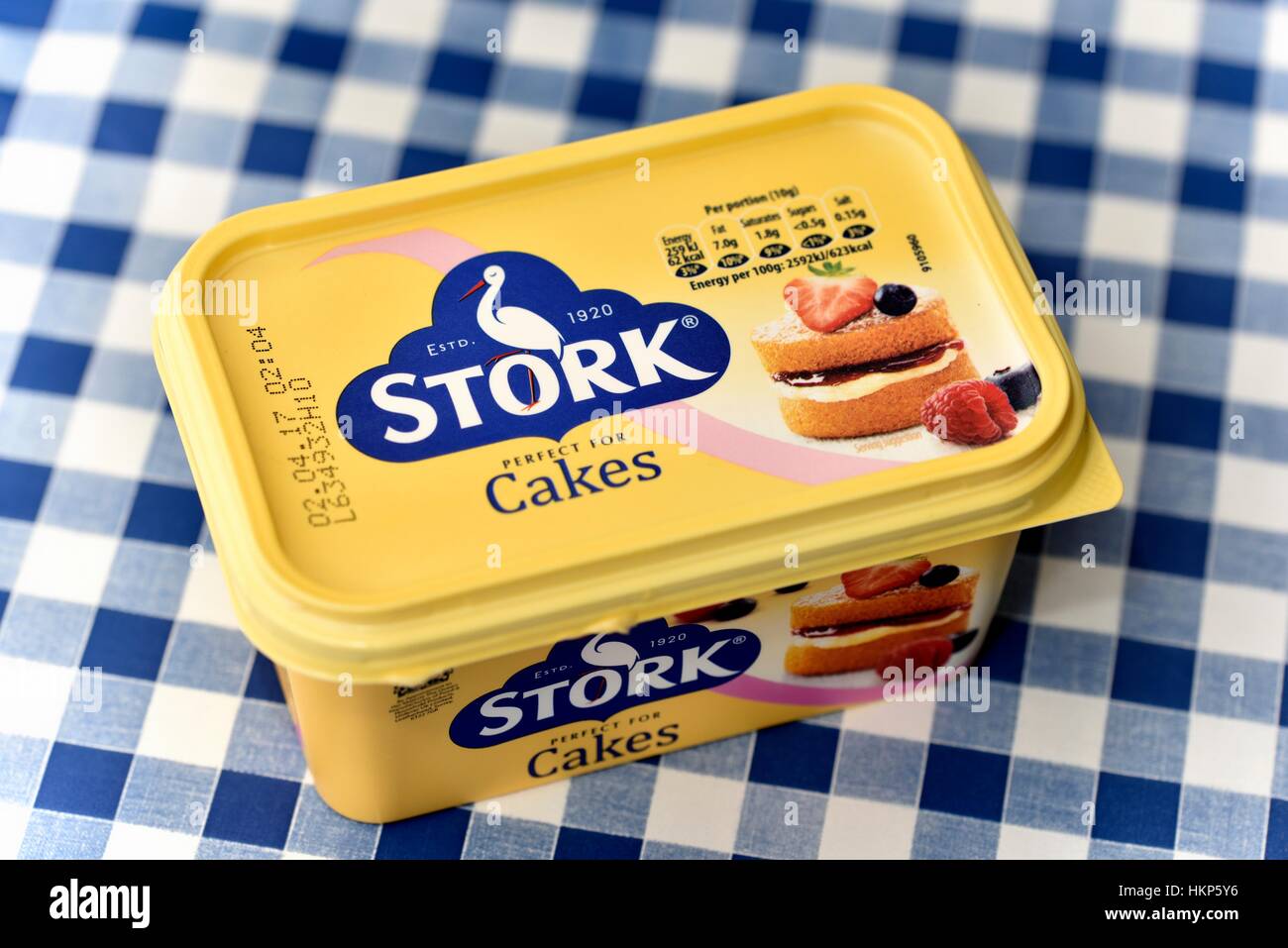 La margarine Stork parfait pour les gâteaux. Banque D'Images