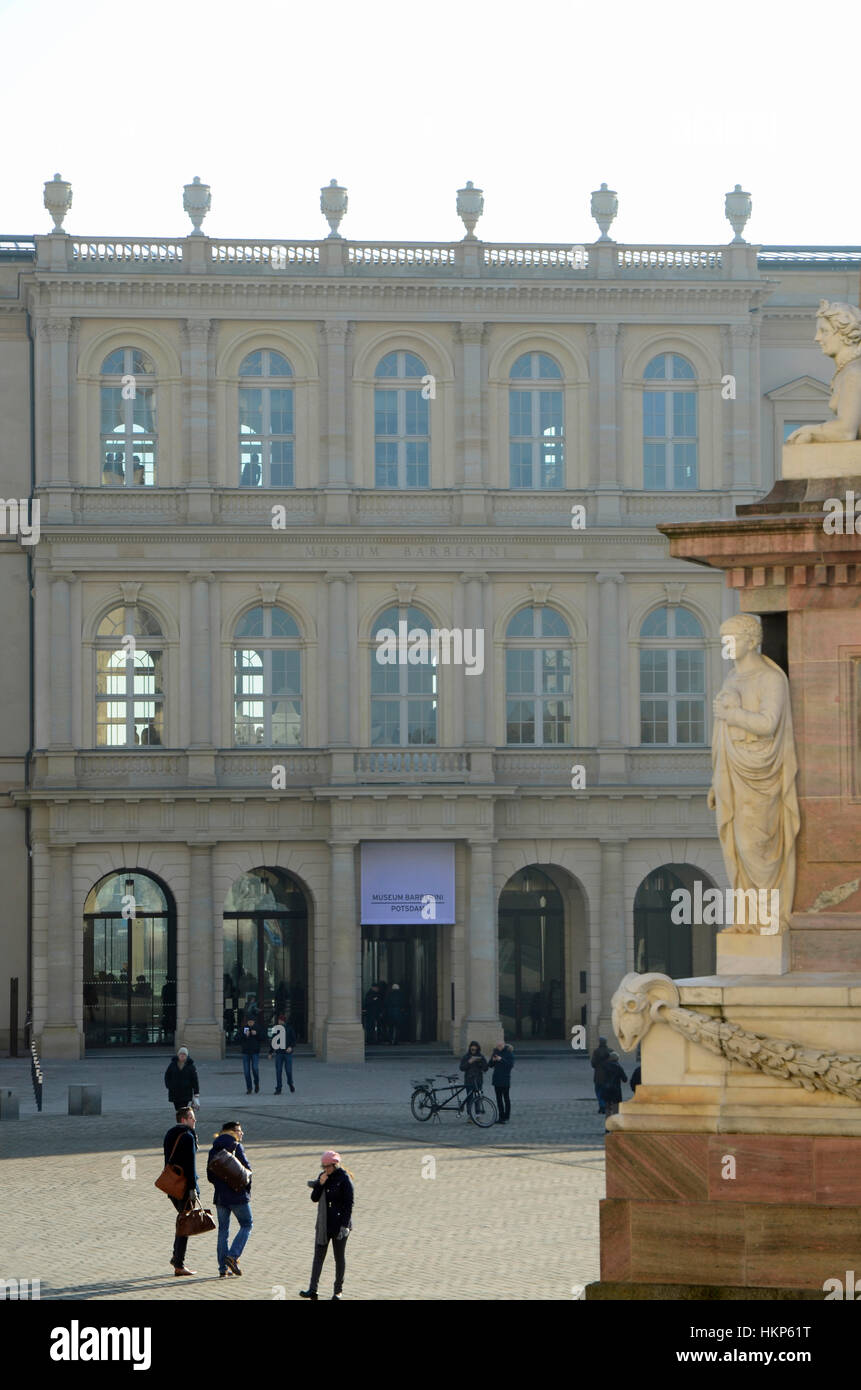 Le 'Palais Barberini' et 'Obélisque Alter Markt' exposition du Musée à Potsdam Banque D'Images