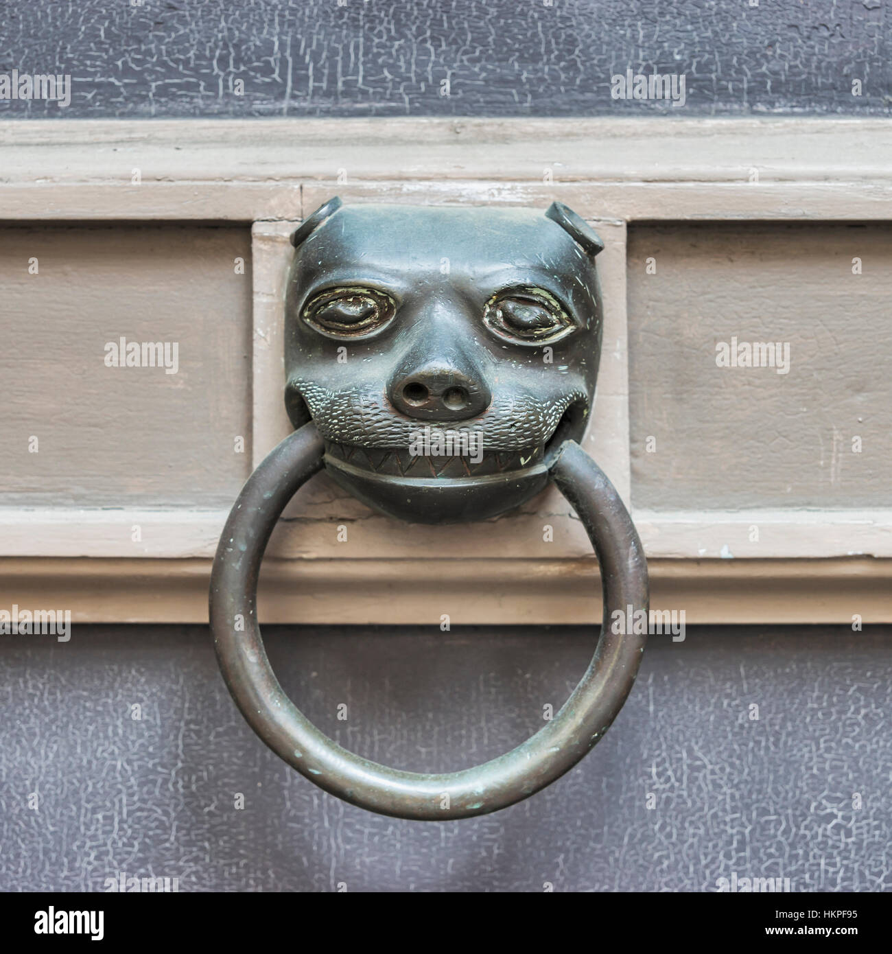 Photo de détail un heurtoir à Riga, Lettonie, Pays Baltes, Europe Banque D'Images