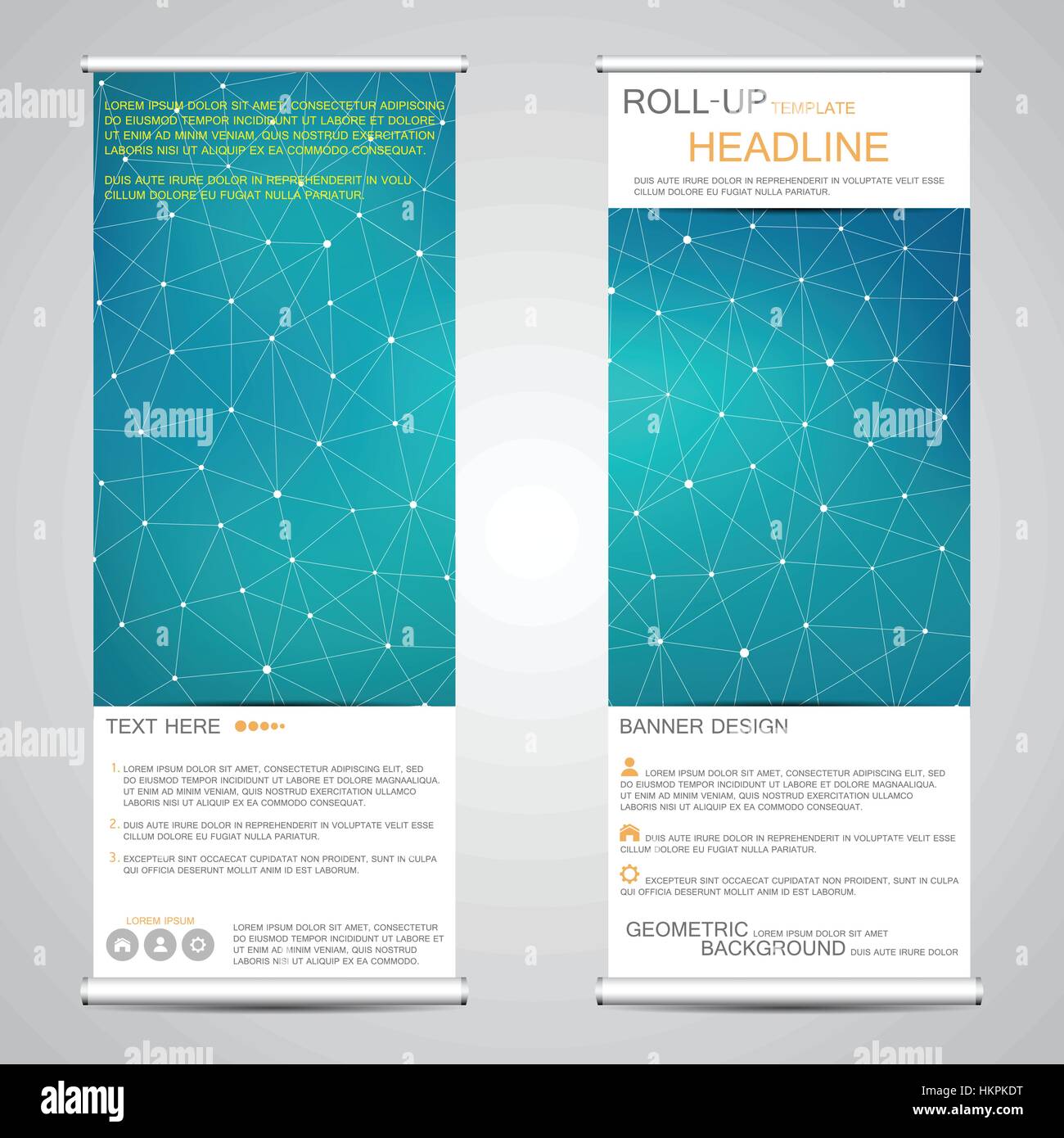 Roll up, bannière verticale pour présentation et publication. Abstract background Illustration de Vecteur