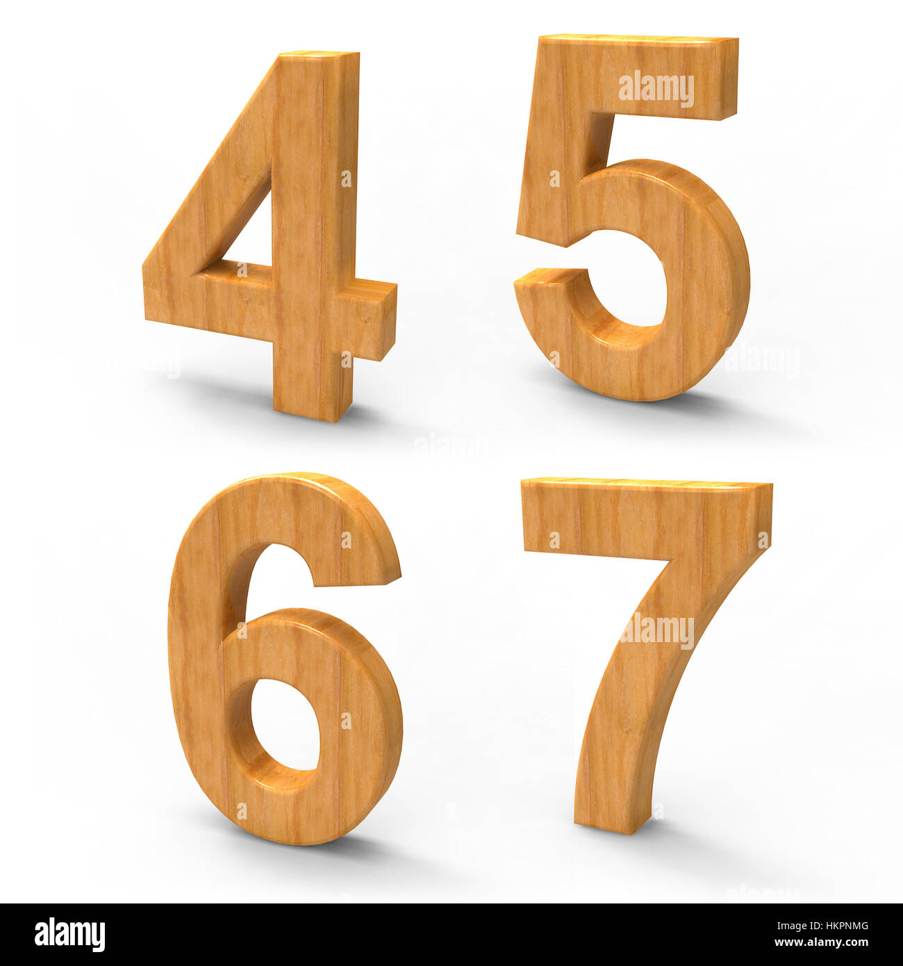 Lettres alphabet en bois 3d Banque D'Images