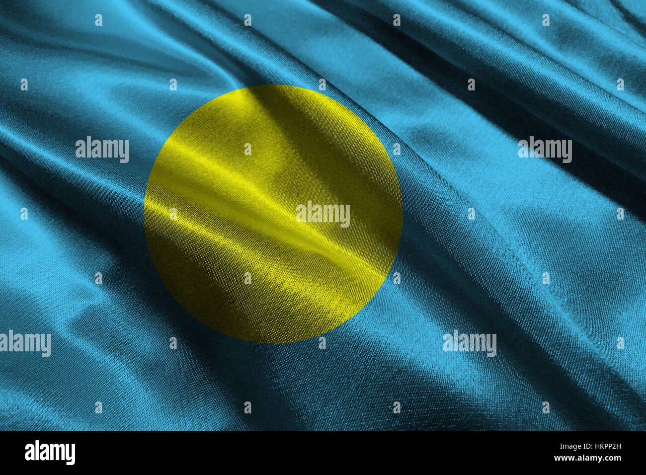 Palaos Palaos ,drapeau drapeau national 3D illustration symbole Banque D'Images