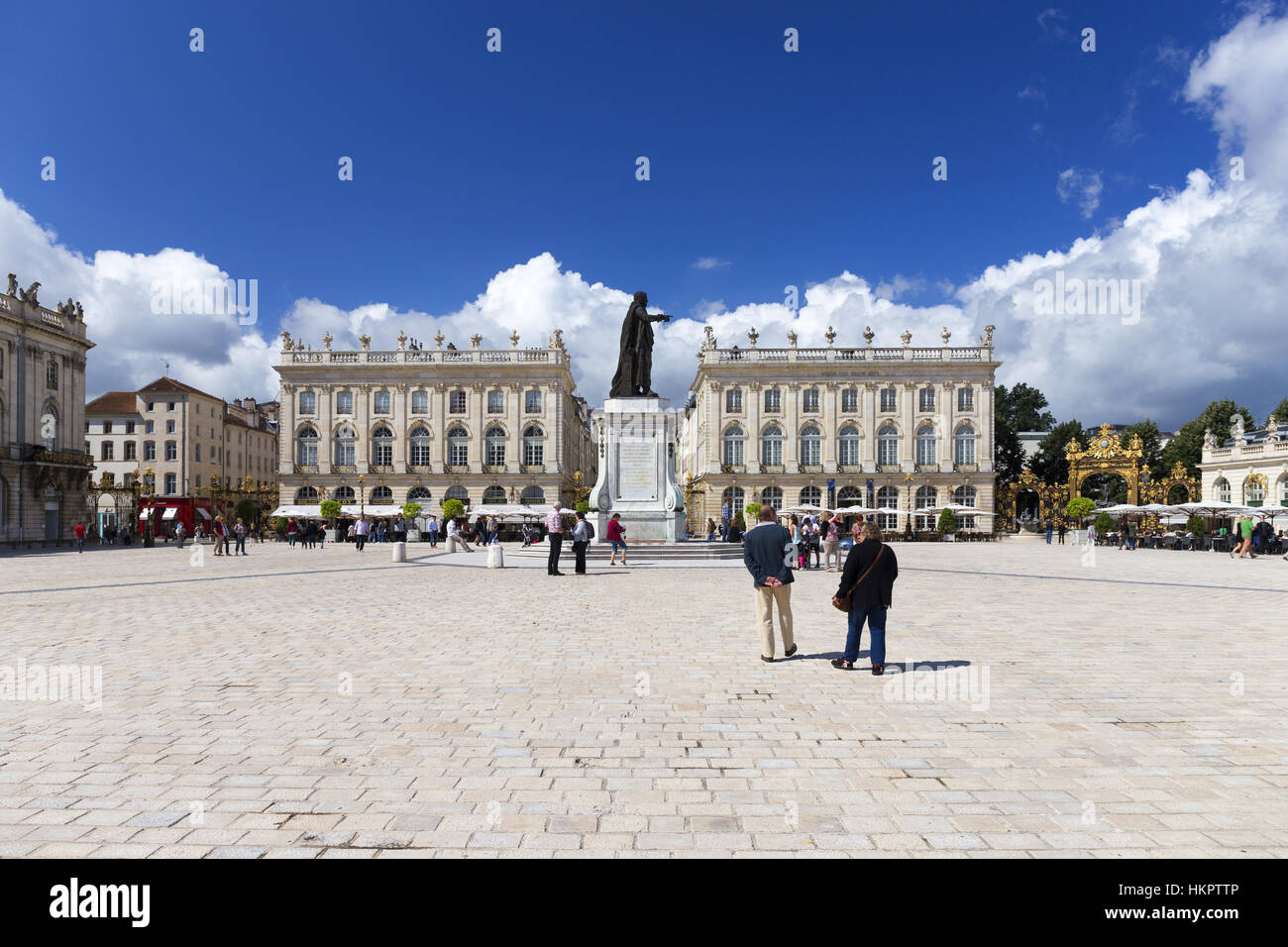 NANCY, France, 05 août 2016. Bâtiments sur la place Stanislas à Nancy la ville dorée. Banque D'Images