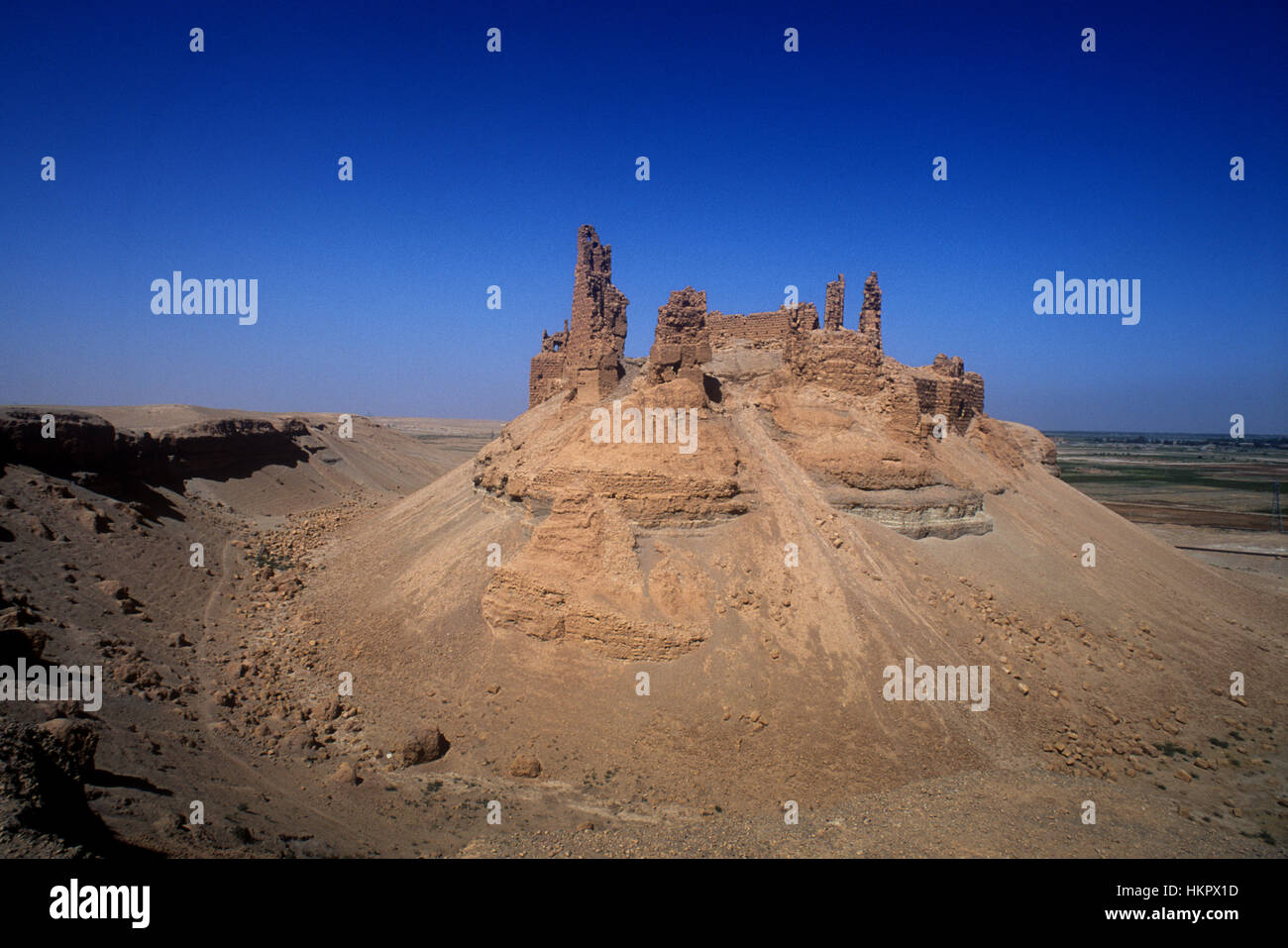 Qal'at Rabah Ancien château en ruine près de Deir Ez Zour La Syrie Banque D'Images