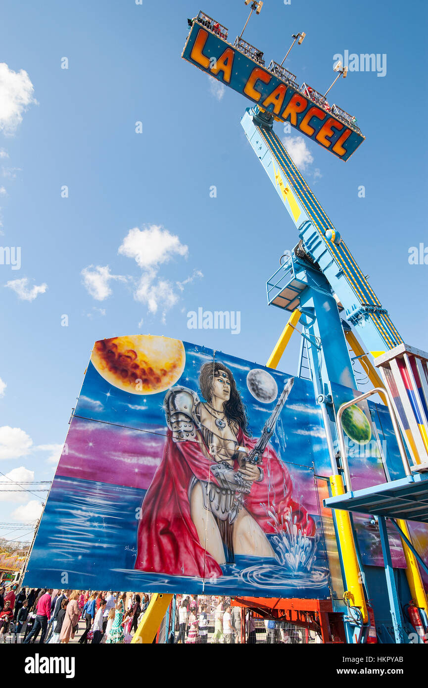 La foire de Séville (officiellement feria de abril de Sevilla, 'Seville Foire d'avril') se tient dans la capitale andalouse Séville. Banque D'Images