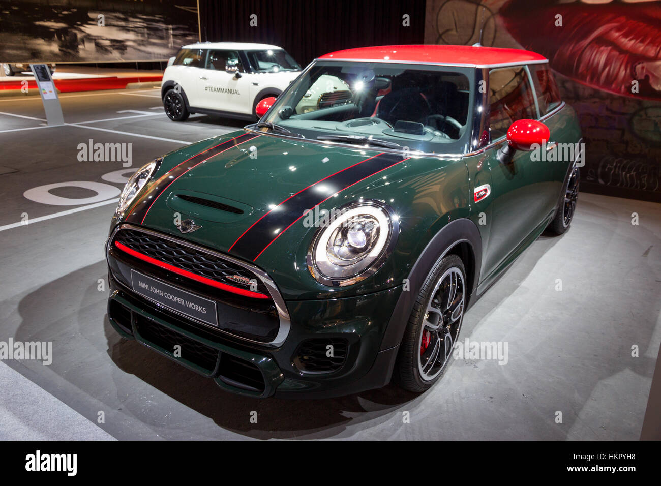 AMSTERDAM - 16 avril 2015 : MINI John Cooper Works à l'AutoRAI 2015. Banque D'Images