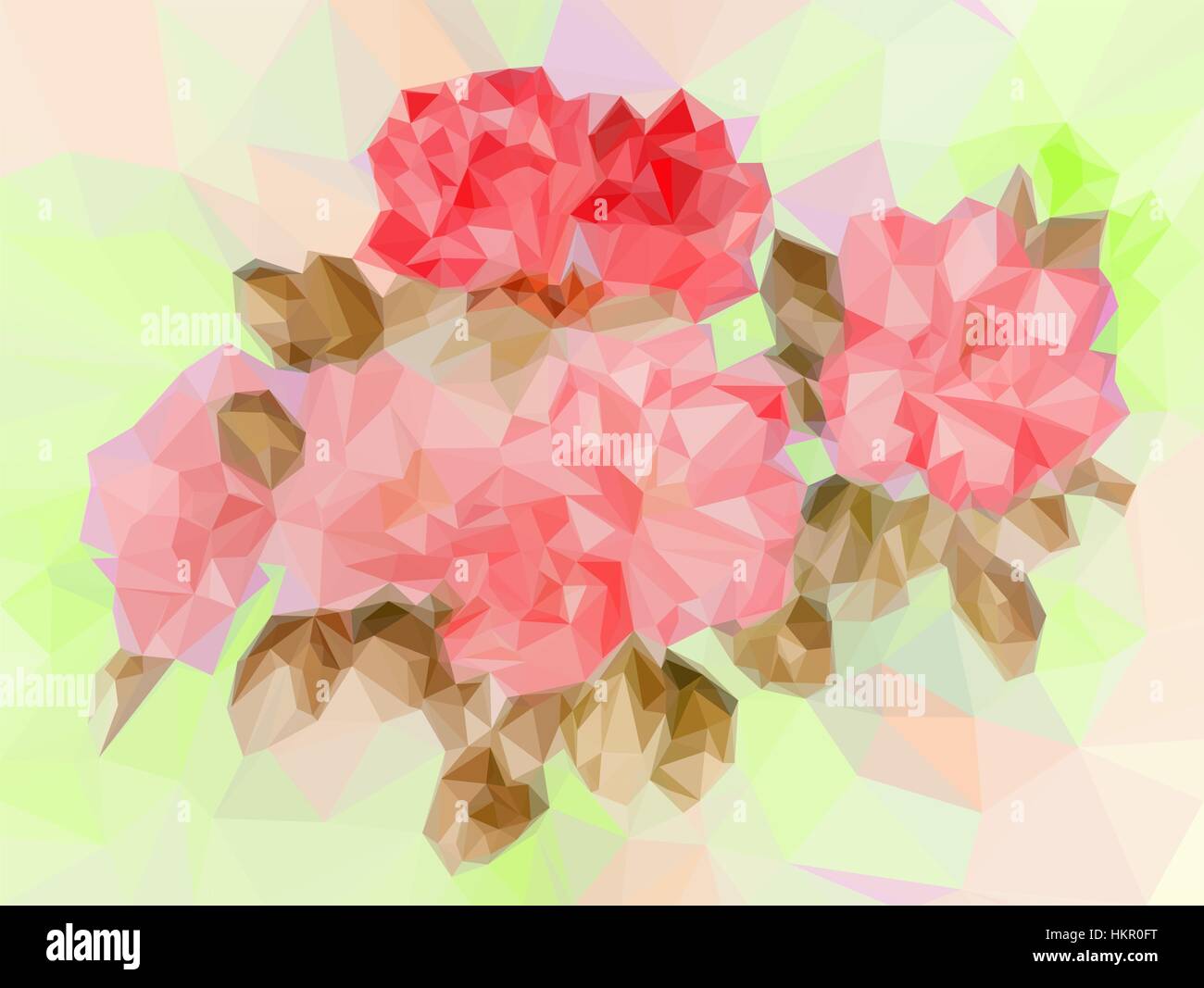 Bas Floral Pattern Poly Illustration de Vecteur