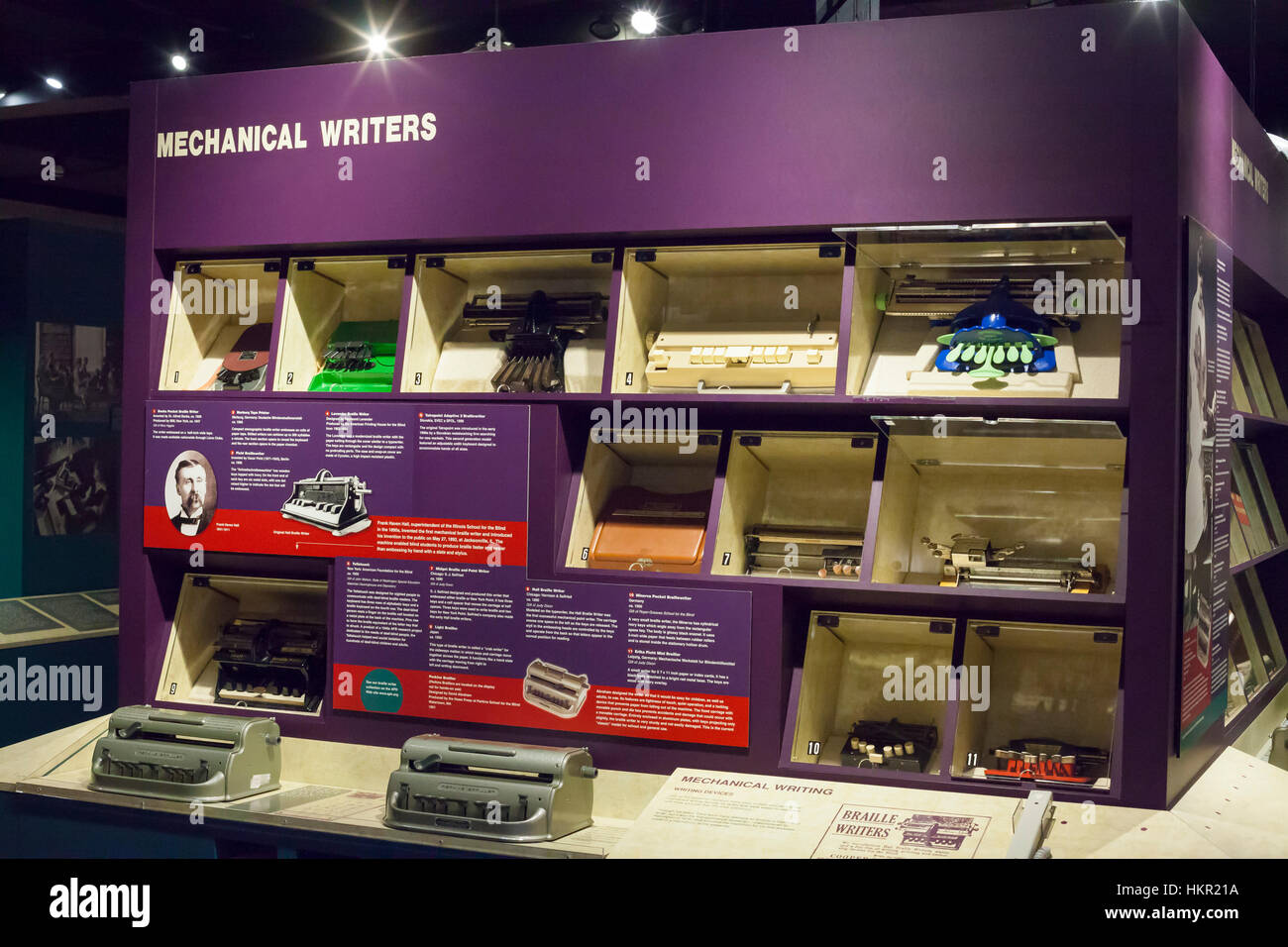 Louisville, Kentucky - Le Musée de l'American Printing House for the Blind préserve l'histoire de l'éducation des personnes aveugles. Banque D'Images