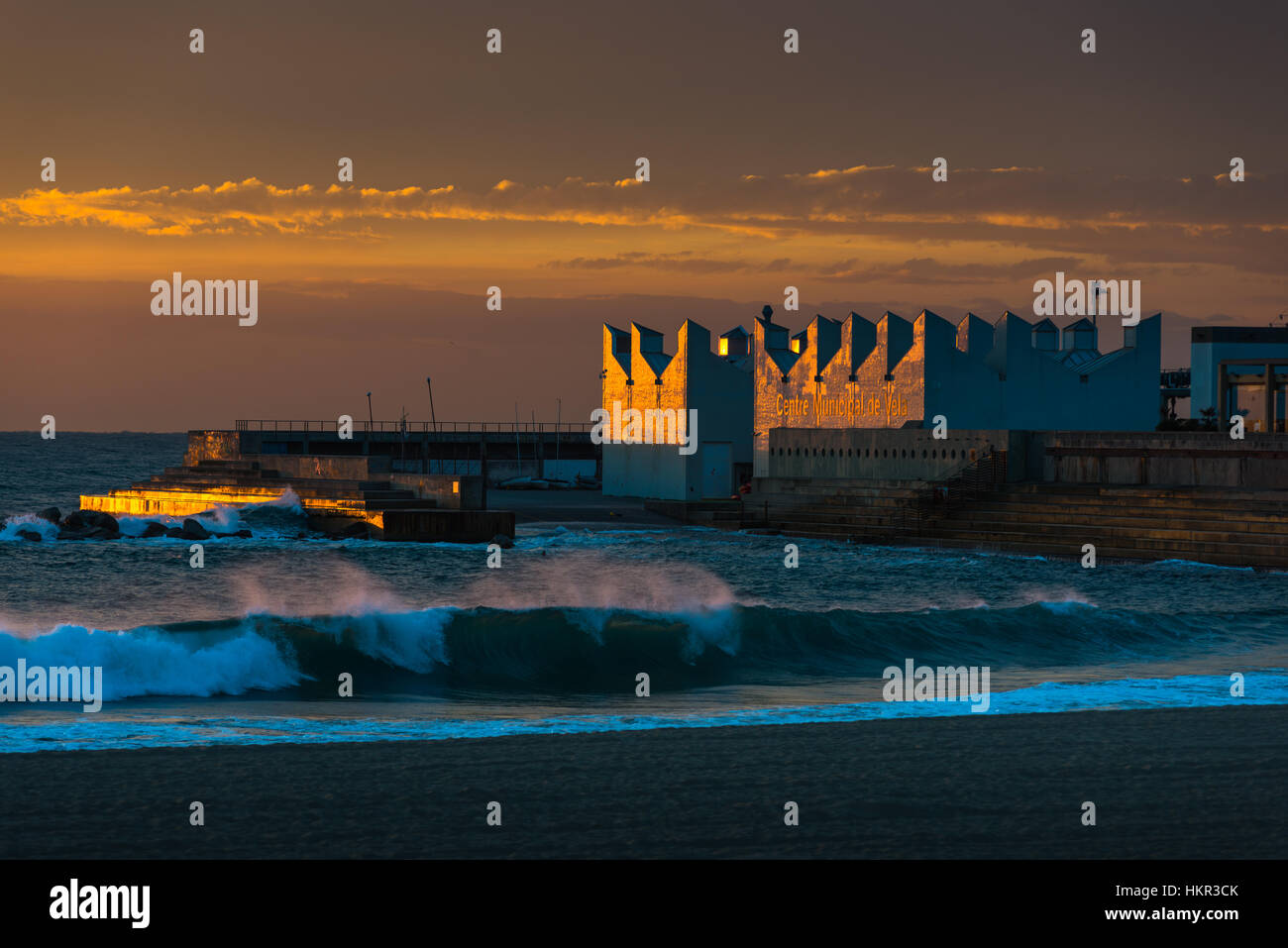 Municipal centre de Vela, Port Olympique, Barcelone, Catalogne, Espagne. Banque D'Images