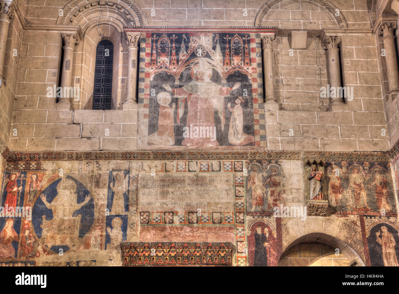 Les muraux, vieille Cathredal de Salamanca, Salamanque, UNESCO World Heritage Site, Espagne Banque D'Images