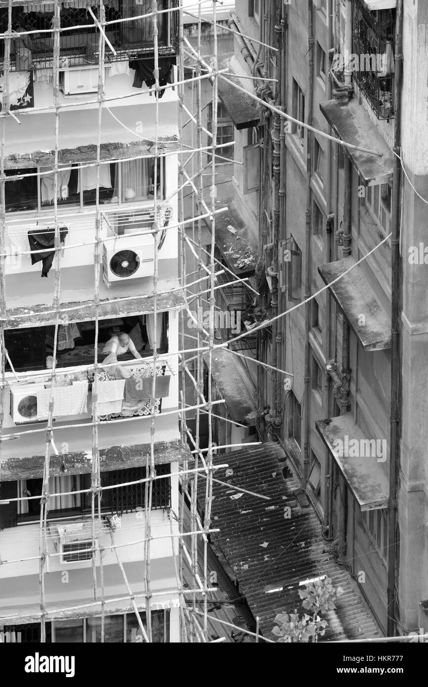 Bloc d'appartement dans la région des collines de Malabar de Mumbai Banque D'Images