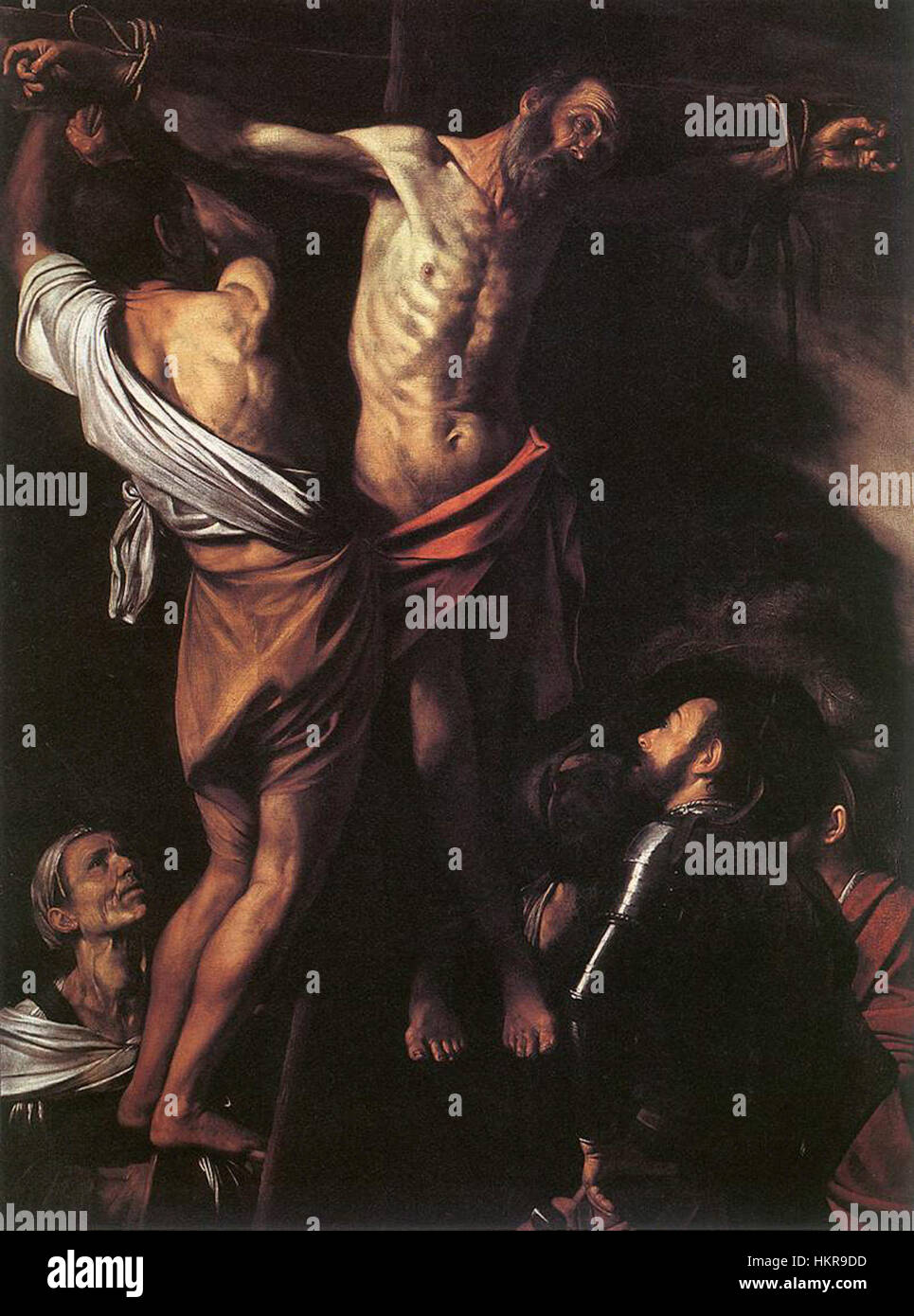 Le Caravage Crucifixion santandrew Banque D'Images