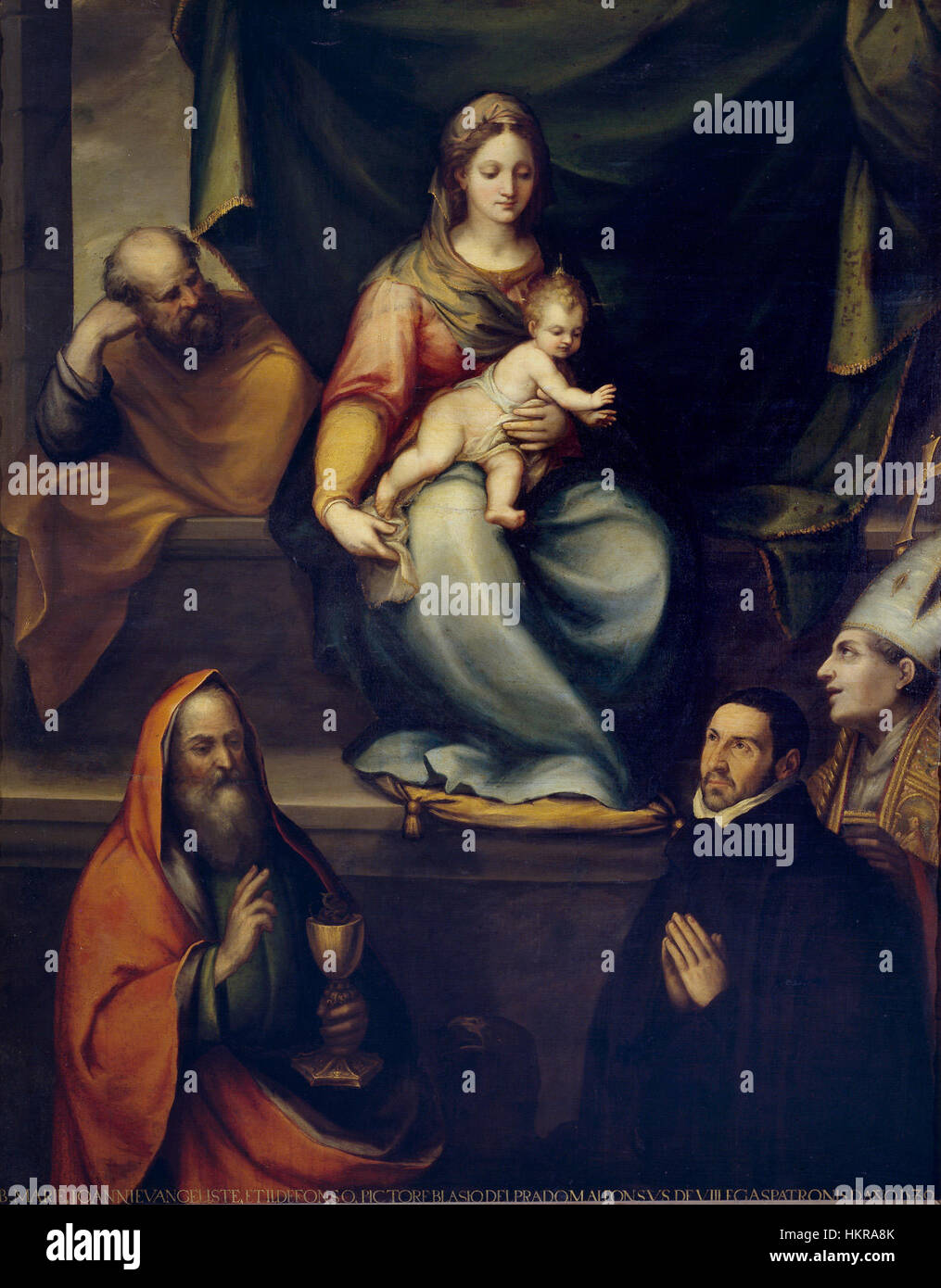 Les œuvres de Blas de Prado présentent un mélange de thèmes historiques et religieux. Ses œuvres reflètent souvent la profondeur de l'art baroque espagnol, avec des couleurs vives et des détails riches qui donnent vie aux histoires religieuses et mythologiques. Banque D'Images