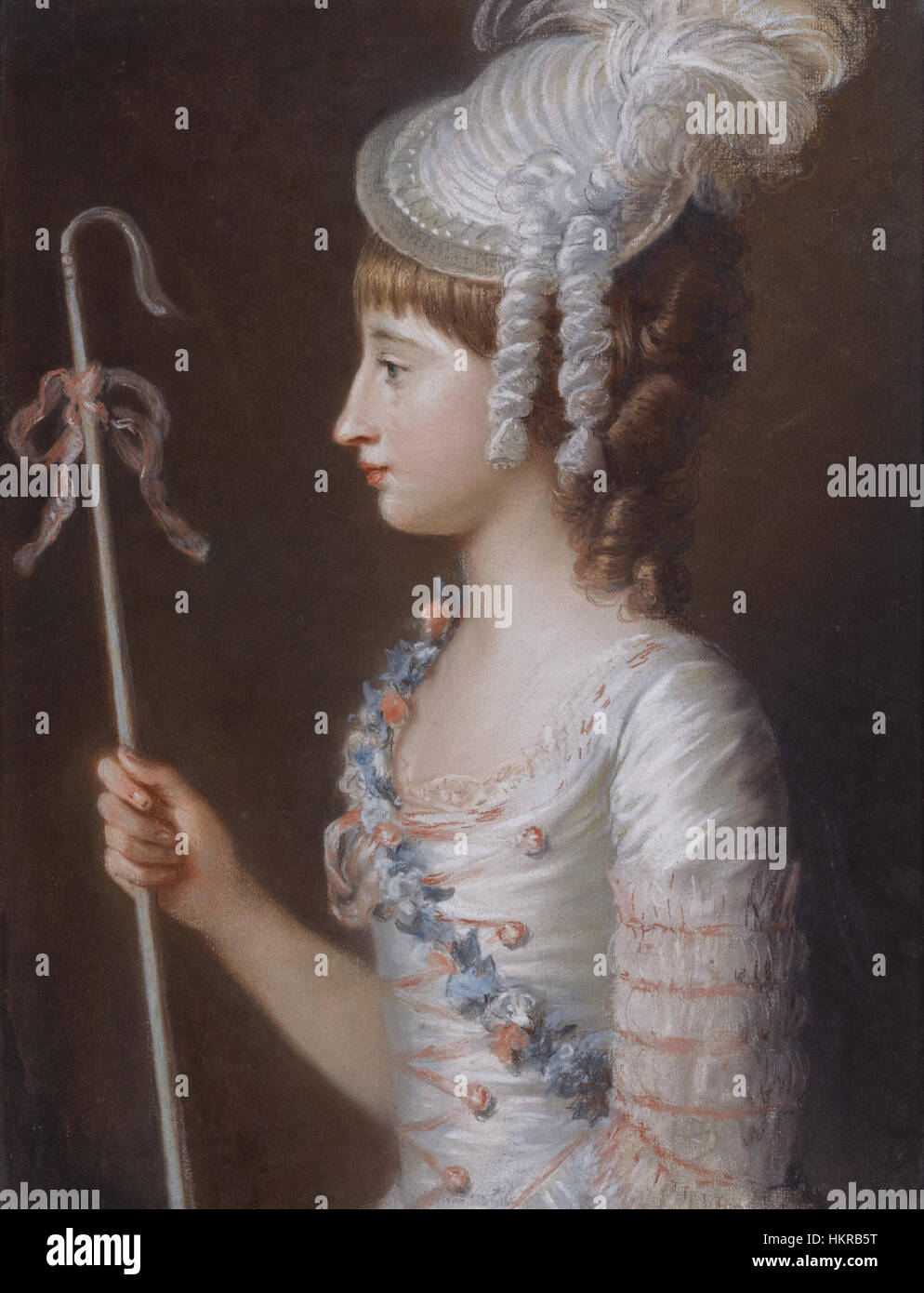 Caroline Anne Brudedenell-Bruce (d 1824) par Mary Hoare (1744 - 1820) Banque D'Images