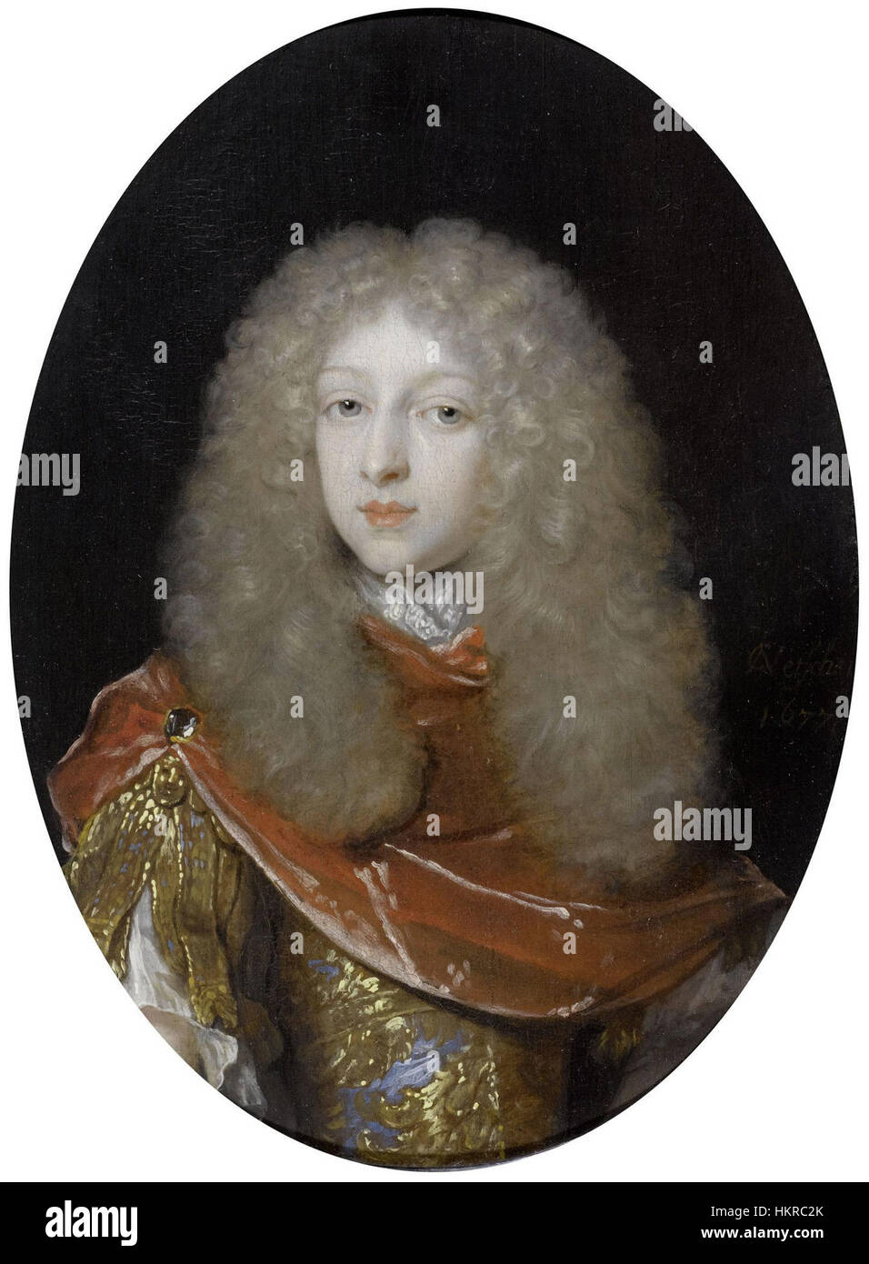 Portrait de Caspar Van Friedrich August von Sachsen-Eisenach 1677 Banque D'Images