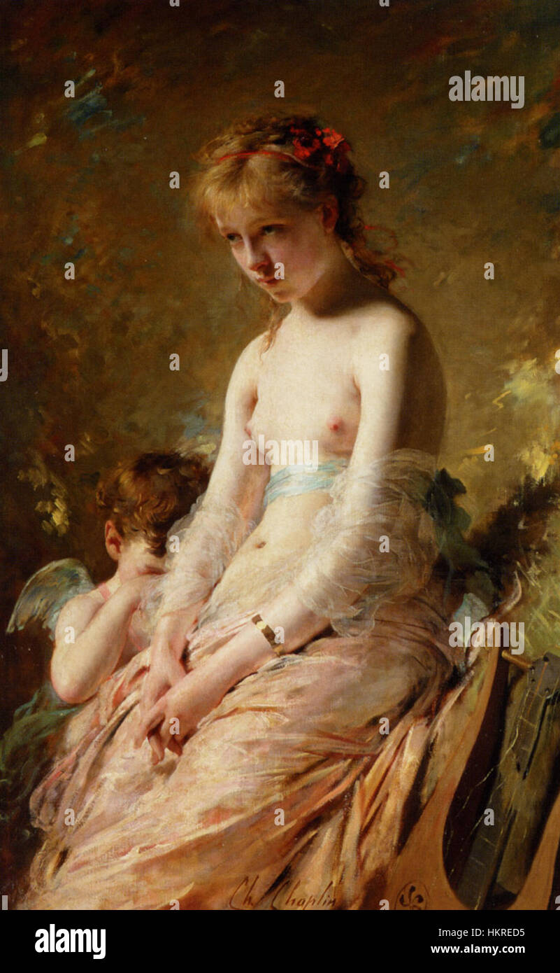 *A Song Silenced* de Charles Chaplin est une peinture poignante capturant la profondeur émotionnelle de l’icône du film muet. L’œuvre reflète la capacité de Chaplin à transmettre une émotion profonde sans mots, une caractéristique de son travail cinématographique. Banque D'Images