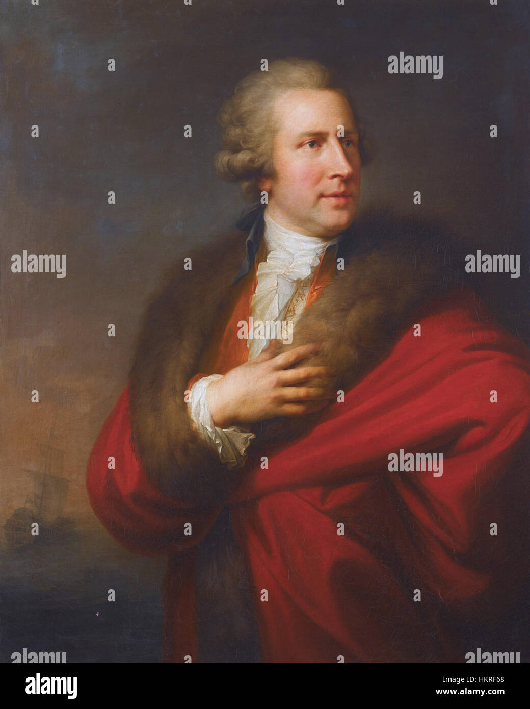 Ce portrait de Charles Whitworth, peint par Giovanni Battista Lampi, représente le diplomate et homme politique britannique de la fin du XVIIIe siècle. L'œuvre met en évidence le portrait habile de Lampi et l'importance diplomatique de Whitworth. Banque D'Images