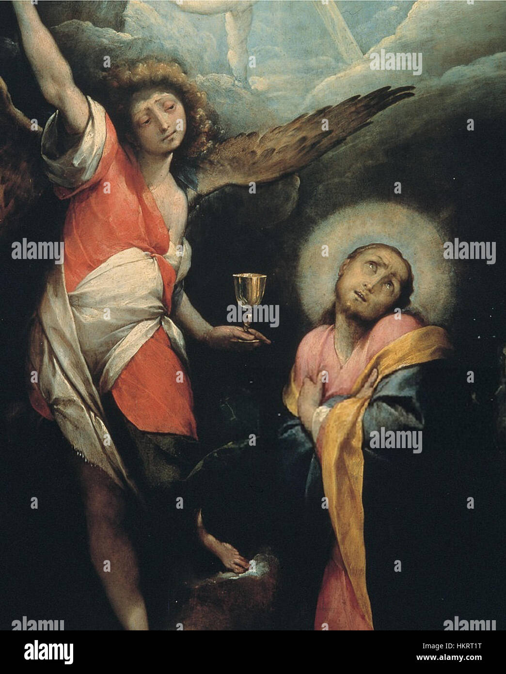 « Cristo nel Getsemani » de Cerano décrit le moment du Christ dans le jardin de Gethsémani, un événement pivot de la théologie chrétienne. La peinture à l'huile dramatique capture l'intensité émotionnelle de cette scène biblique. Banque D'Images