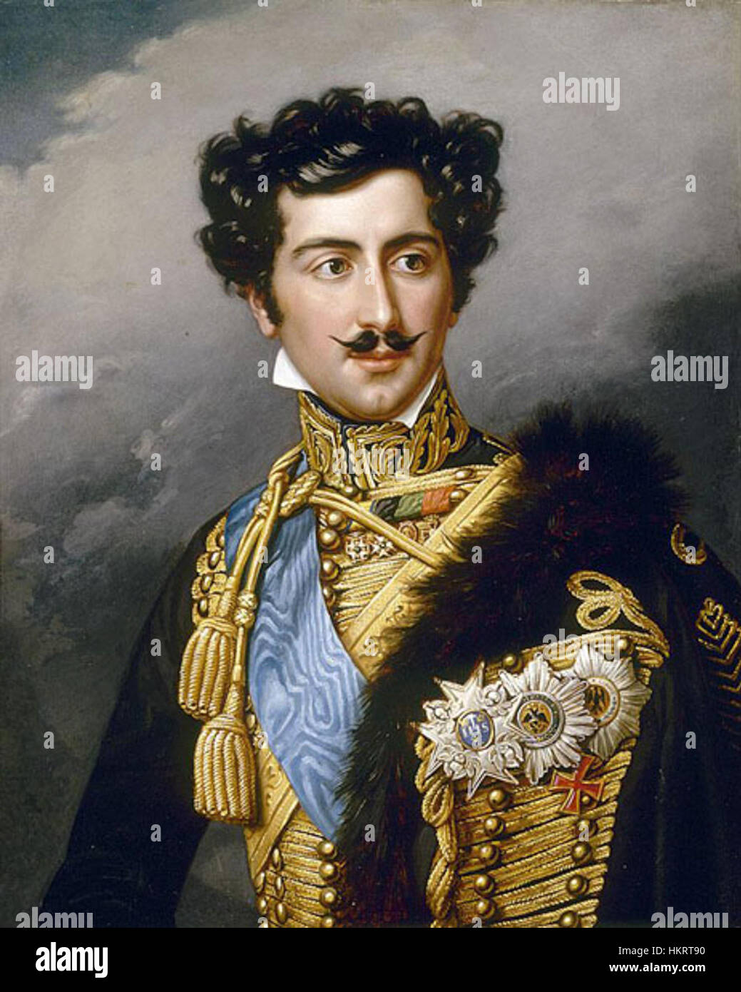 Prince héritier Oscar de Suède peint par Joseph Karl Stieler Banque D'Images