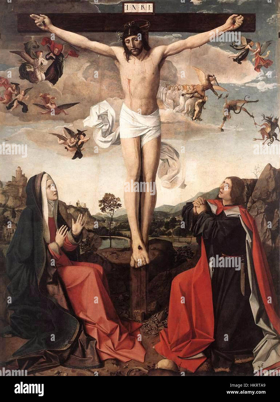 Crucifixion de Josse Lieferinxe 3 Banque D'Images