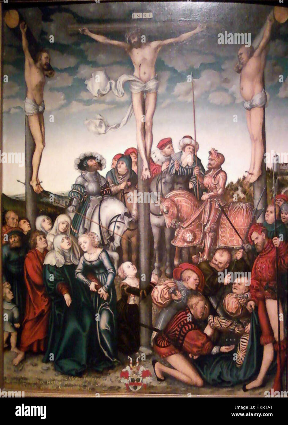 Crucifixion par Lucas Cranach l'ancien Banque D'Images