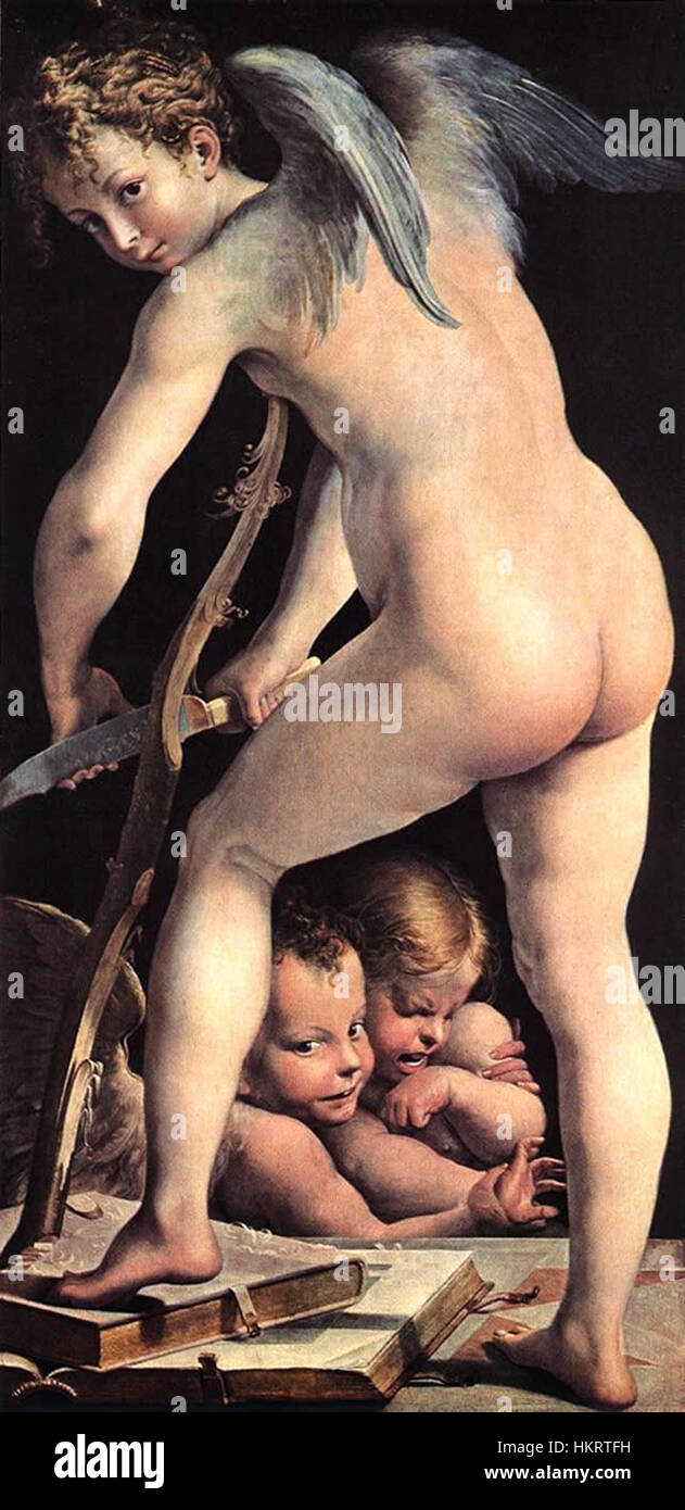 Cupidon et son Arc - Parmigianino Banque D'Images