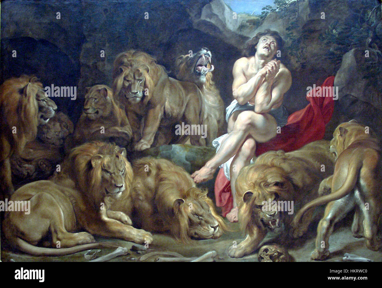 Daniel dans la fosse aux lions 1613-1615 Peter Paul Rubens Banque D'Images