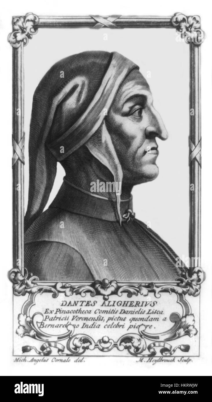 Dante Alighieri (gravure sur cuivre) Banque D'Images