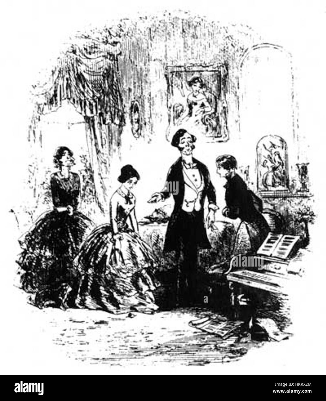 Le tableau 'David Copperfield, je tombe en captivité' illustre une scène du roman de Charles Dickens, représentant la capture du jeune protagoniste. L'œuvre reflète l'intensité émotionnelle et les thèmes sociaux de l'écriture de Dickens. Banque D'Images