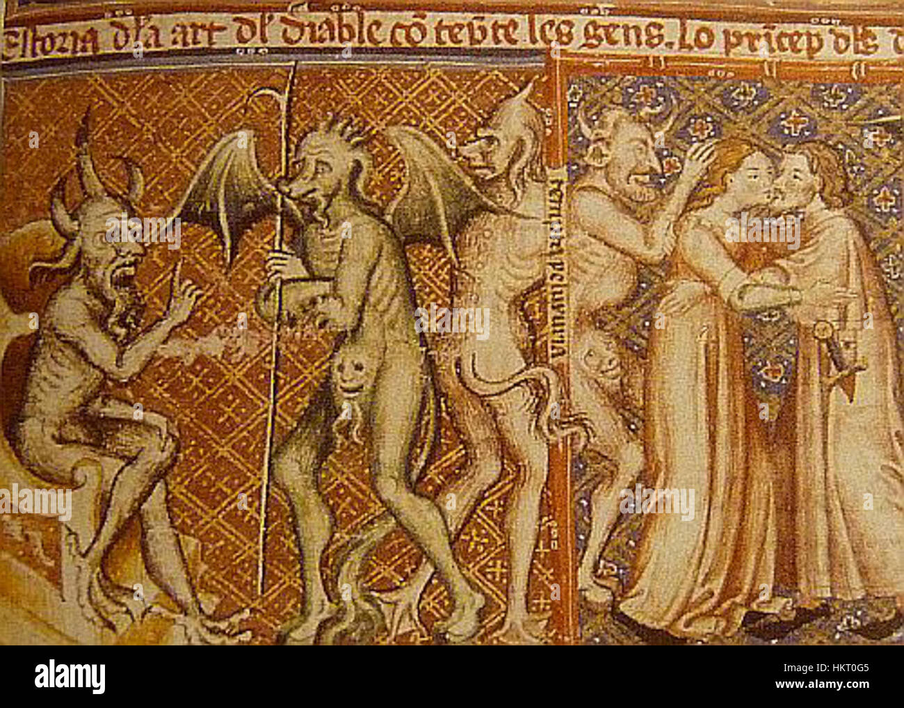 Le *Breviari d'Amor* de Matfre Ermengau, créé en 1288, est une œuvre médiévale importante de la littérature. Le manuscrit, écrit en vieux catalan, est un traité sur l'amour courtois et les idéaux chevaleresques, reflétant les normes sociales et culturelles de l'époque. Banque D'Images