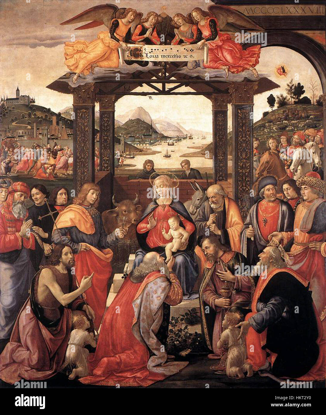 Domenico Ghirlandaio, adorazione dello Spedale degli Innocenti Banque D'Images